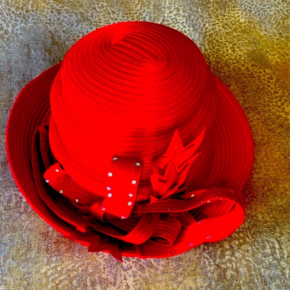 Sophisticated  Red Milano- Paris-New York Hat